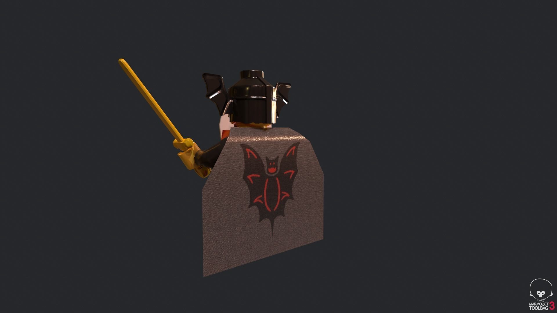 Lego Basil The Bat Lord Low-poly 3D model_3