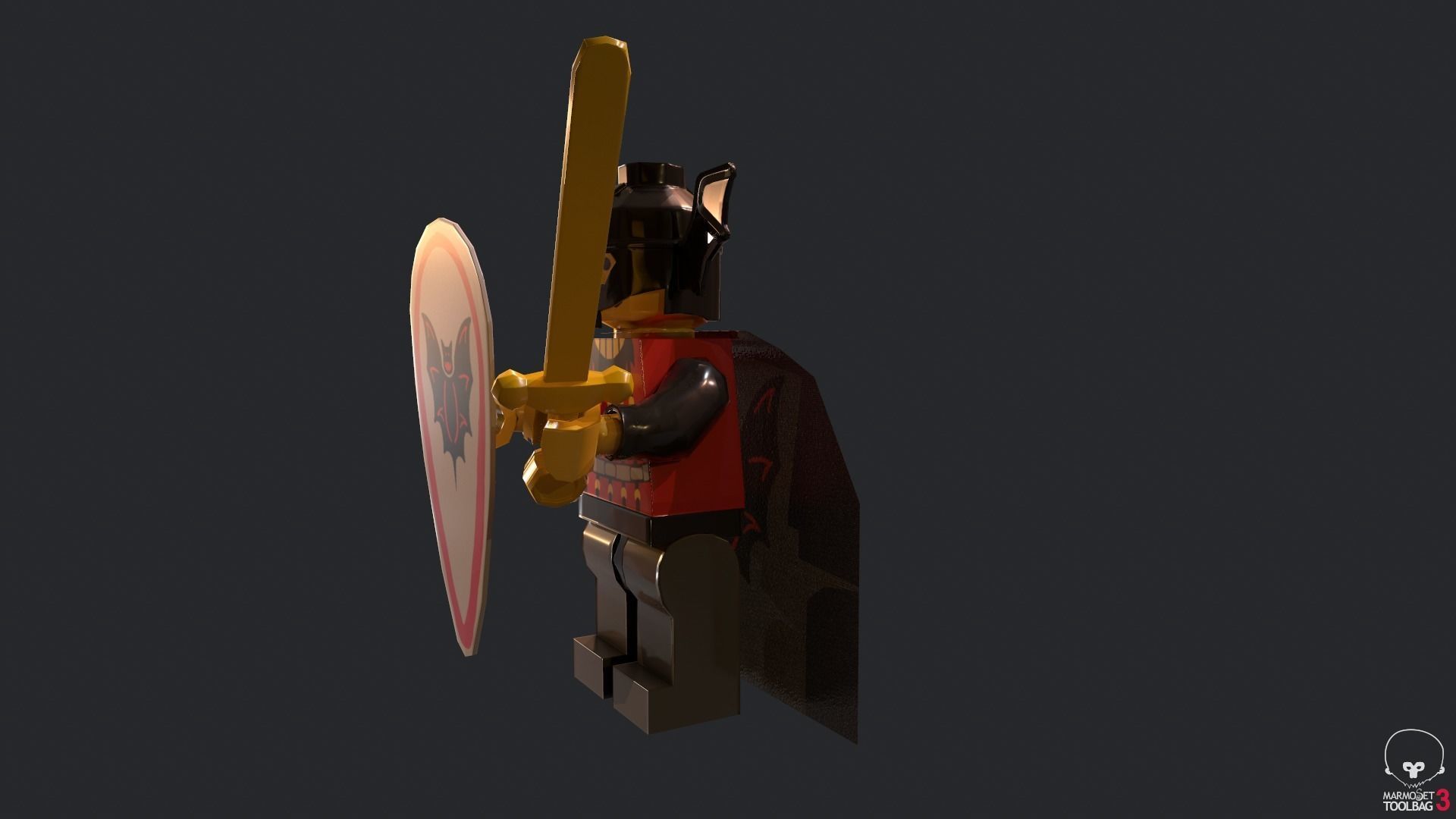 Lego Basil The Bat Lord Low-poly 3D model_1