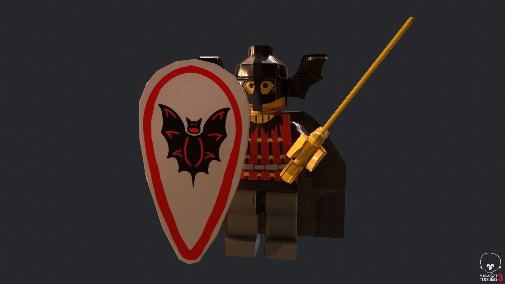 Lego Basil The Bat Lord Low-poly 3D model_8