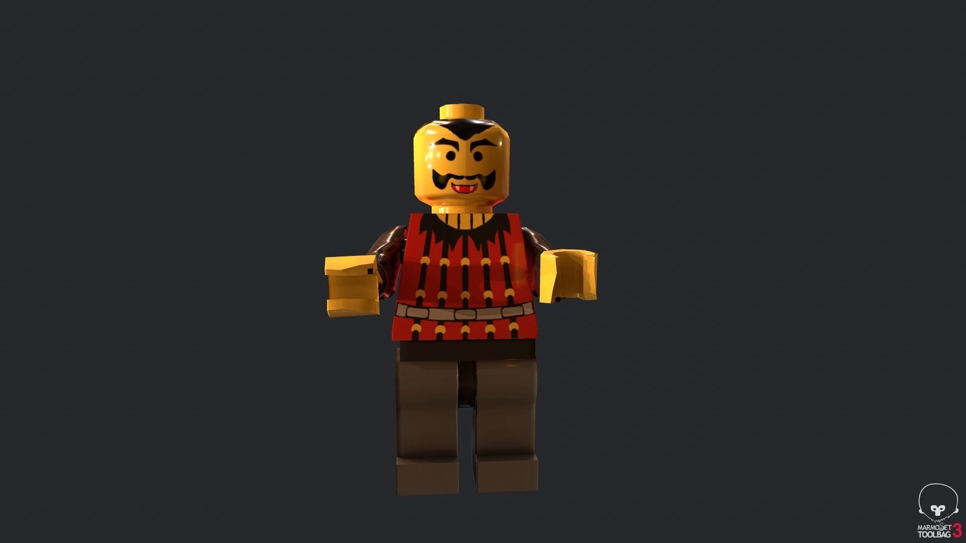 Lego Basil The Bat Lord Low-poly 3D model_12