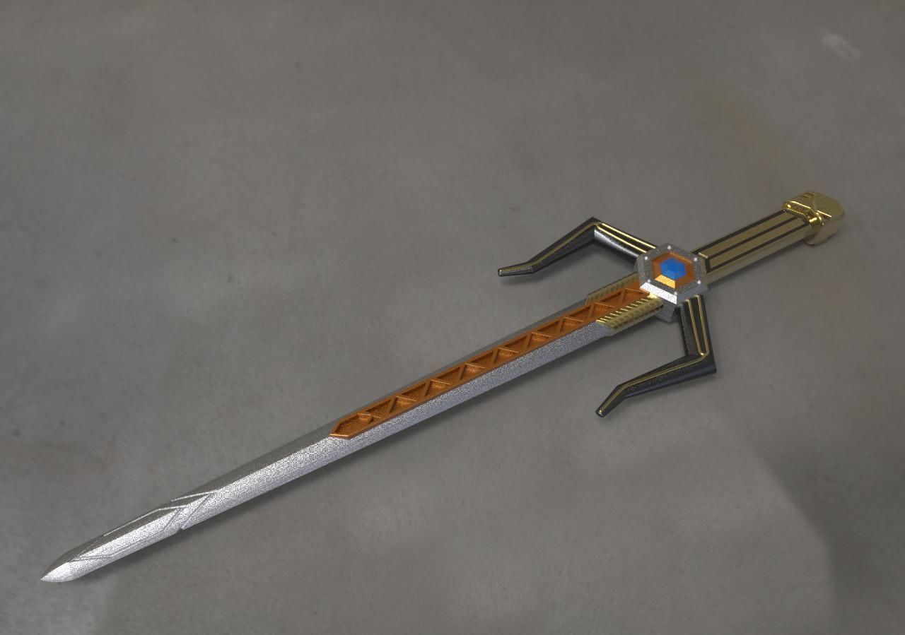 Power rangers Magna Defender sword  3D print model_2