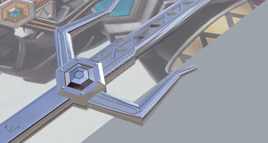 Power rangers Magna Defender sword  3D print model_6