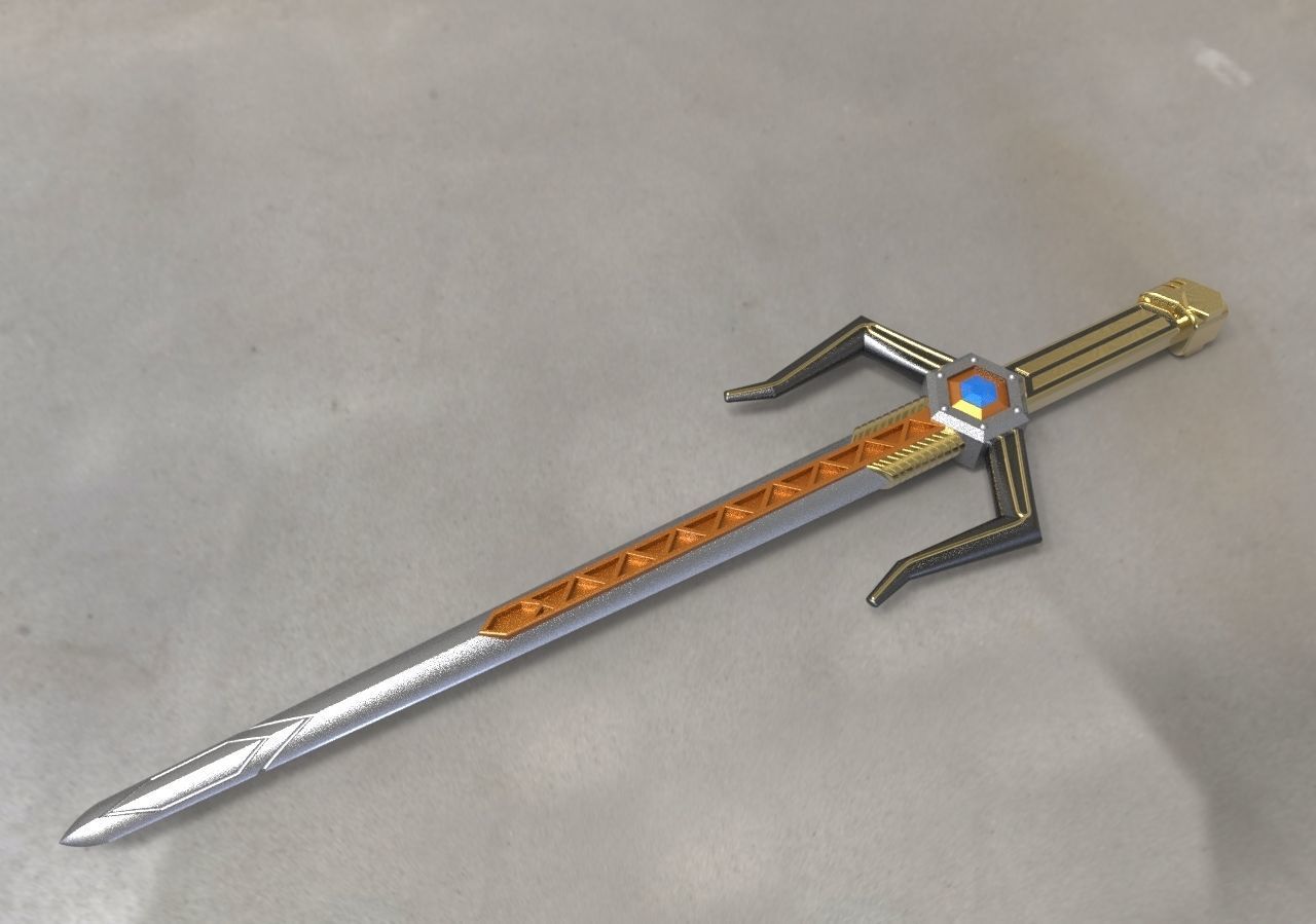 Power rangers Magna Defender sword  3D print model_7
