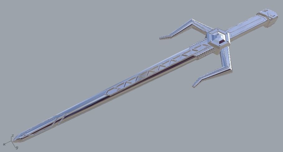 Power rangers Magna Defender sword  3D print model_4