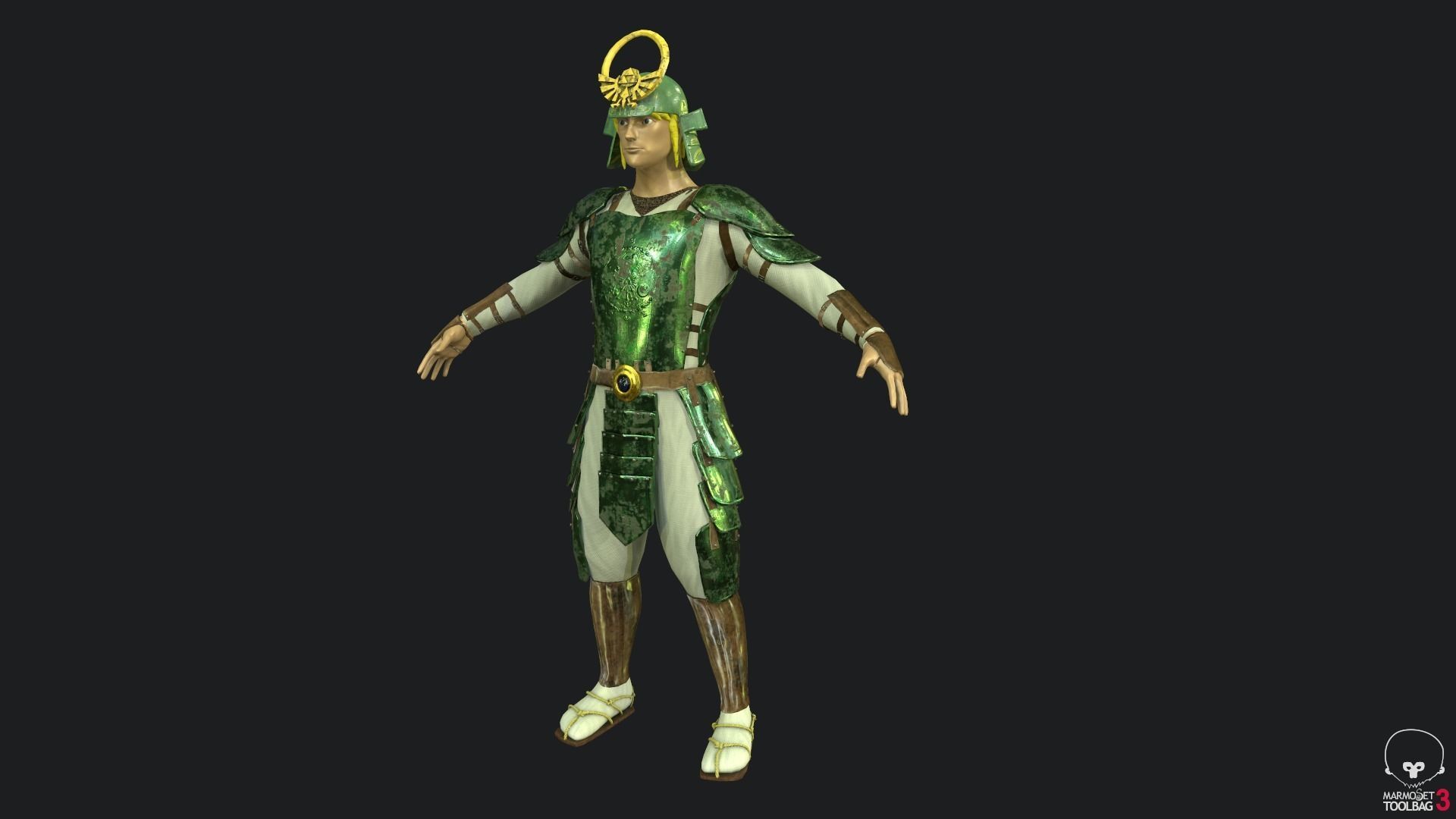 Samurai Link Low-poly 3D model_2