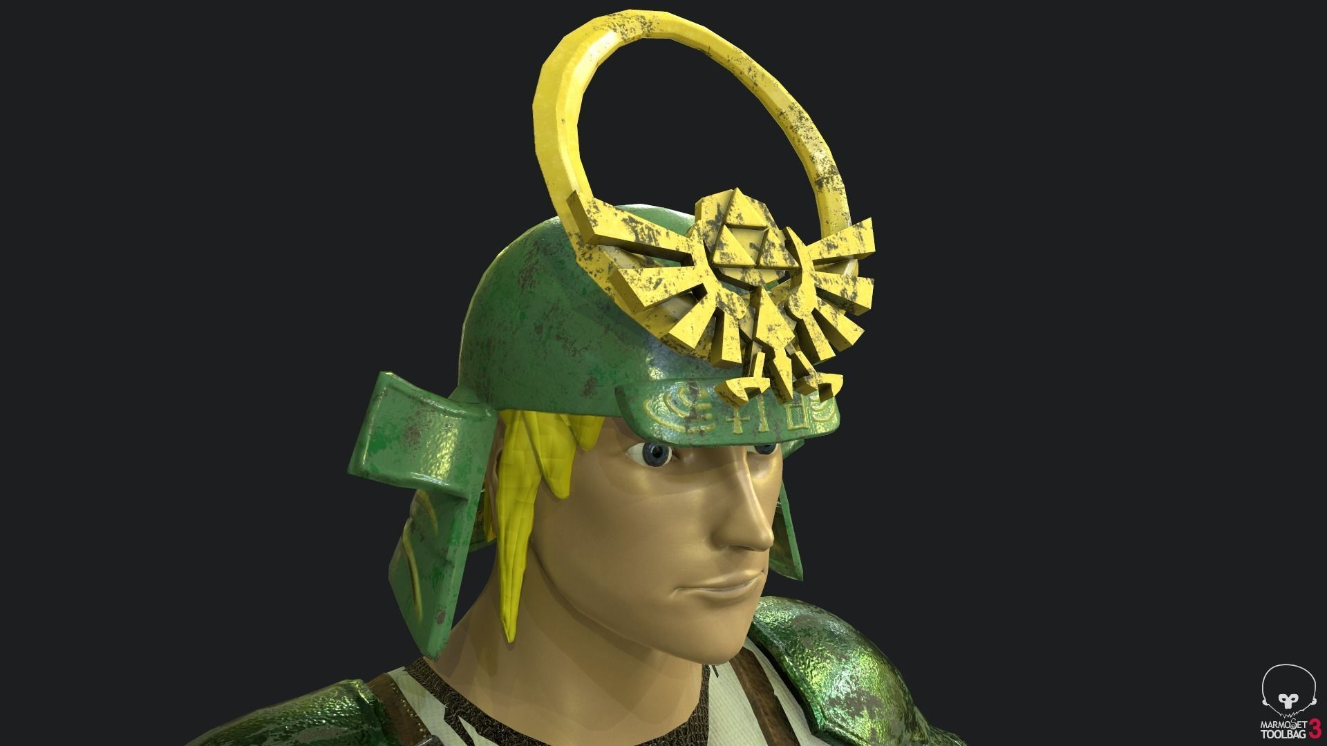 Samurai Link Low-poly 3D model_11