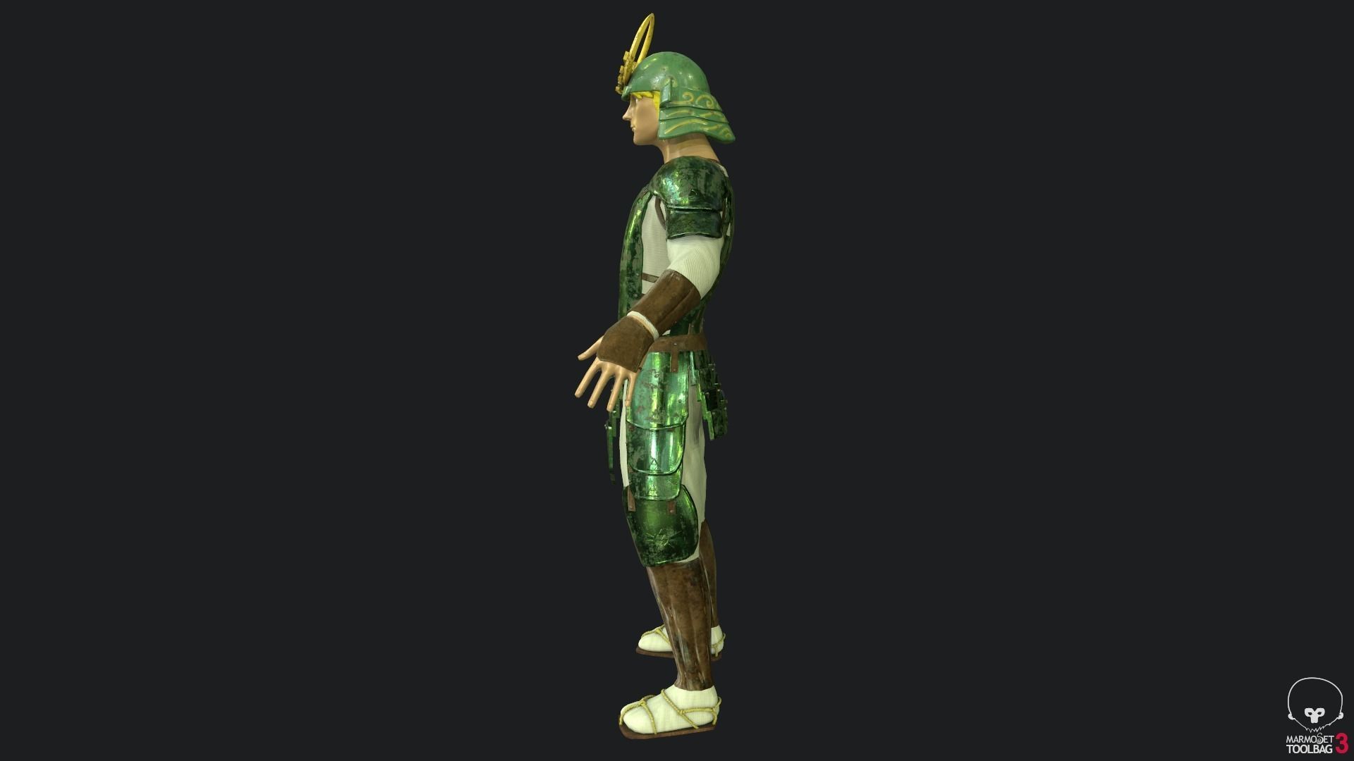 Samurai Link Low-poly 3D model_3