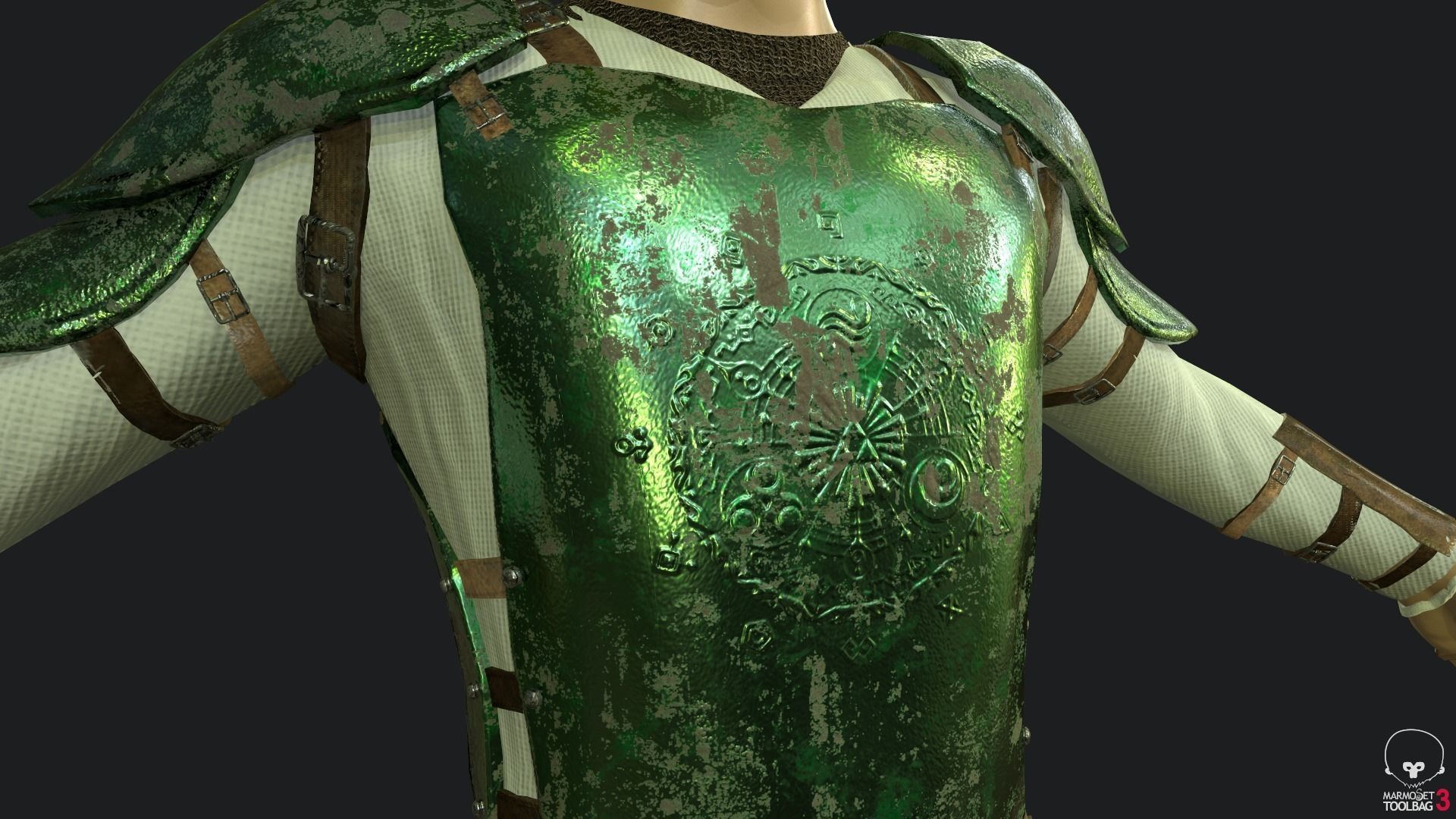 Samurai Link Low-poly 3D model_9