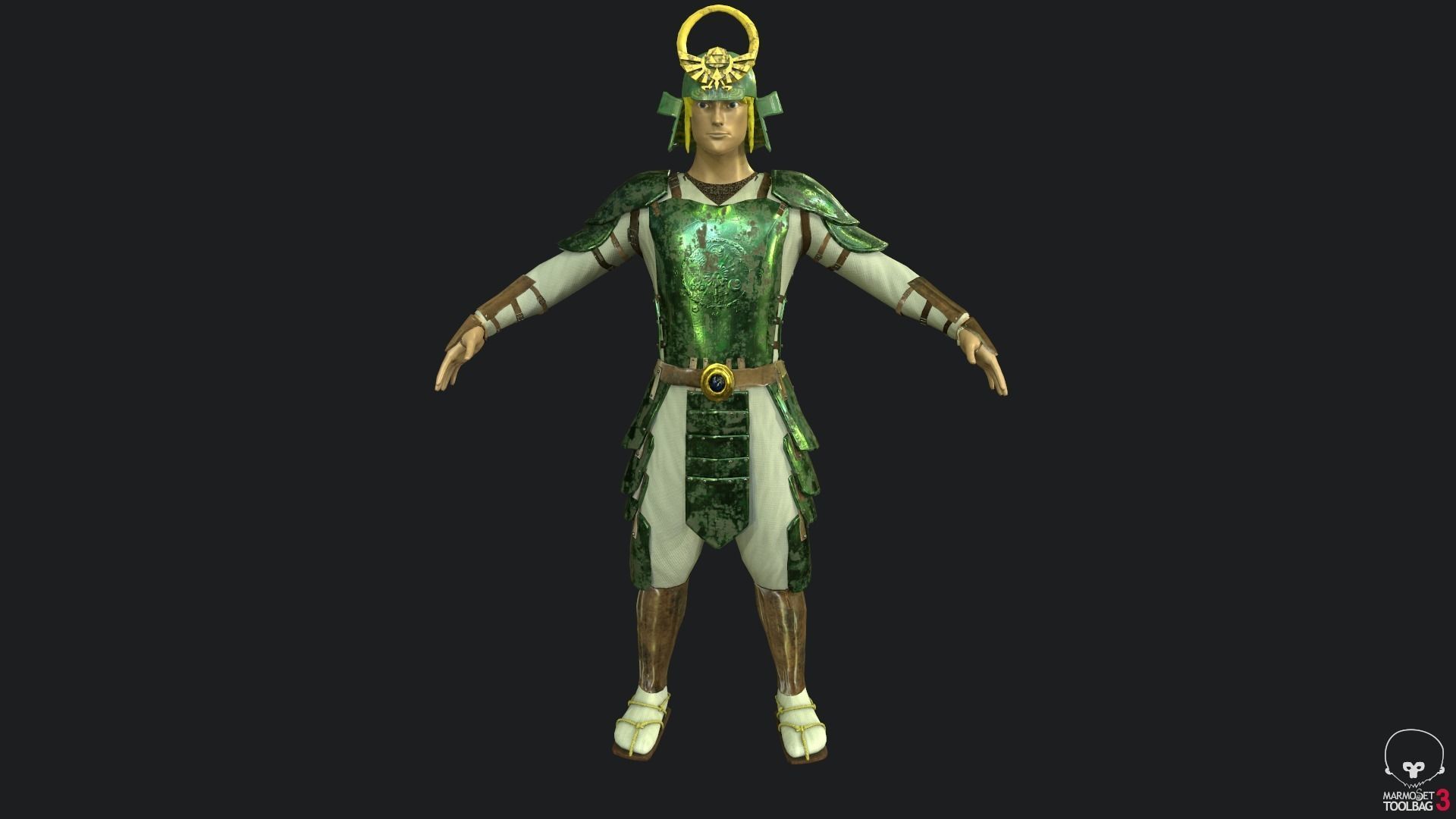 Samurai Link Low-poly 3D model_8