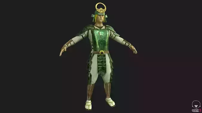 Samurai Link Low-poly 3D model