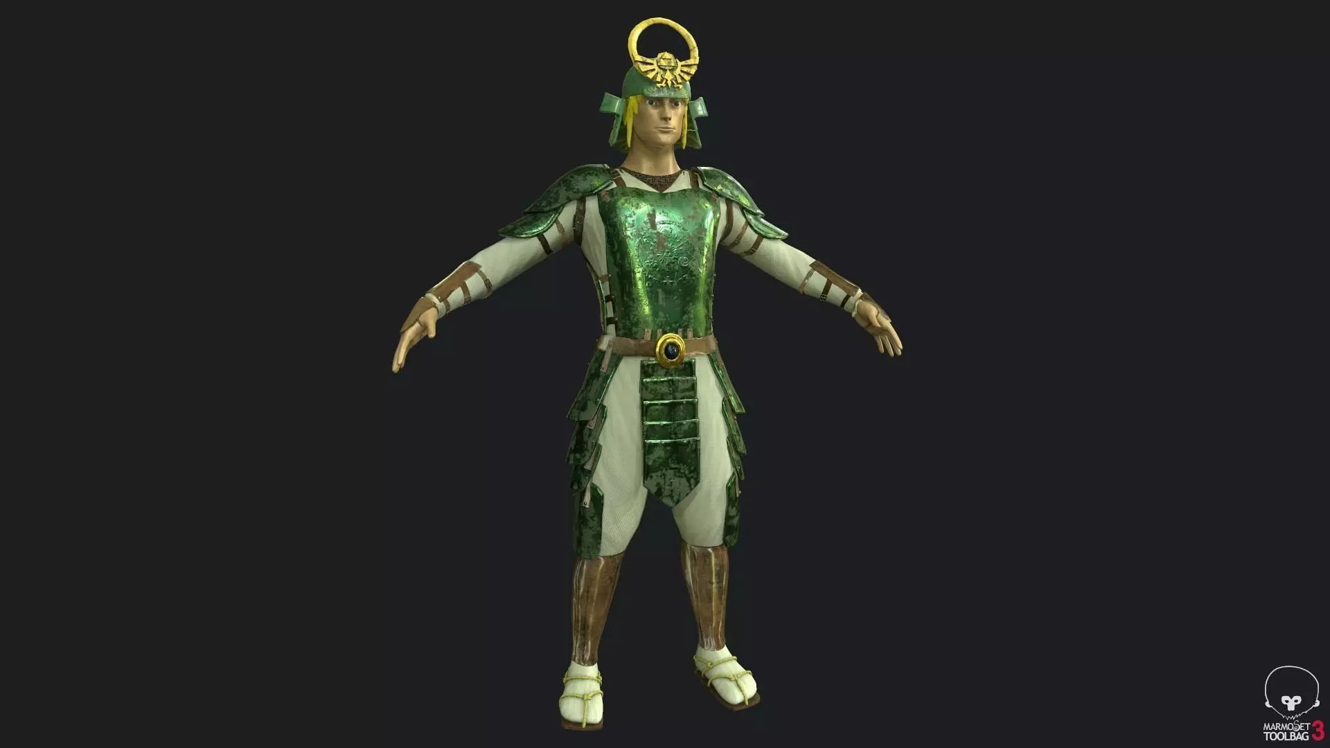 Samurai Link Low-poly 3D model_0