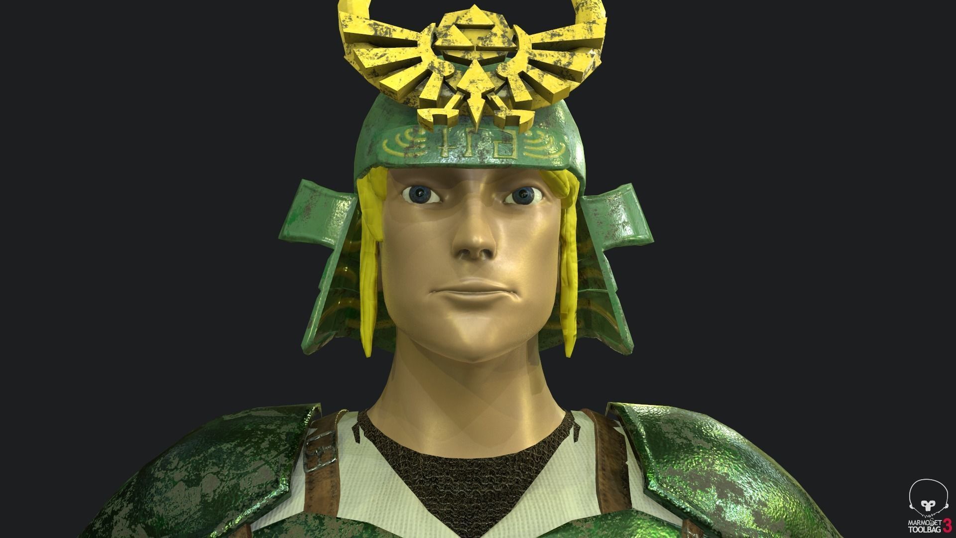 Samurai Link Low-poly 3D model_10