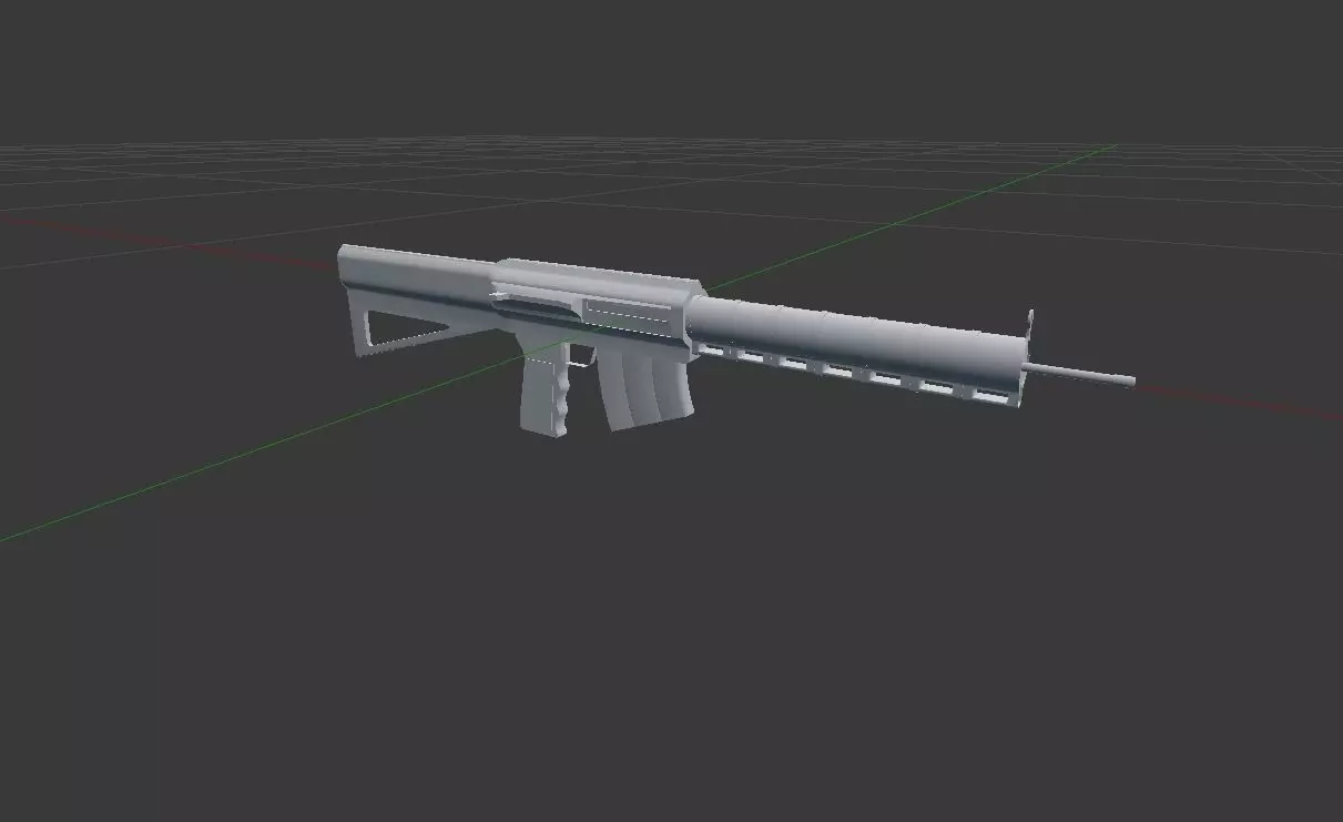 Generic Rifle - No textture 3D model_0