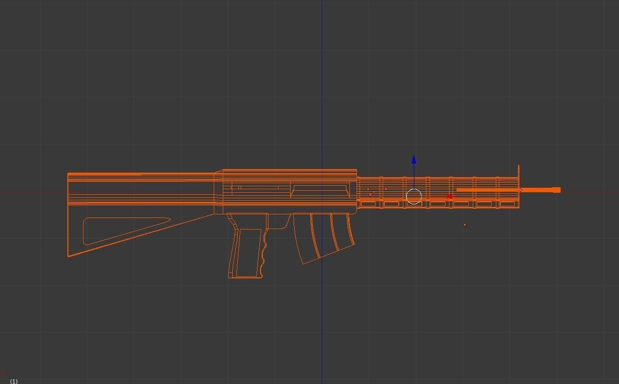 Generic Rifle - No textture 3D model_2
