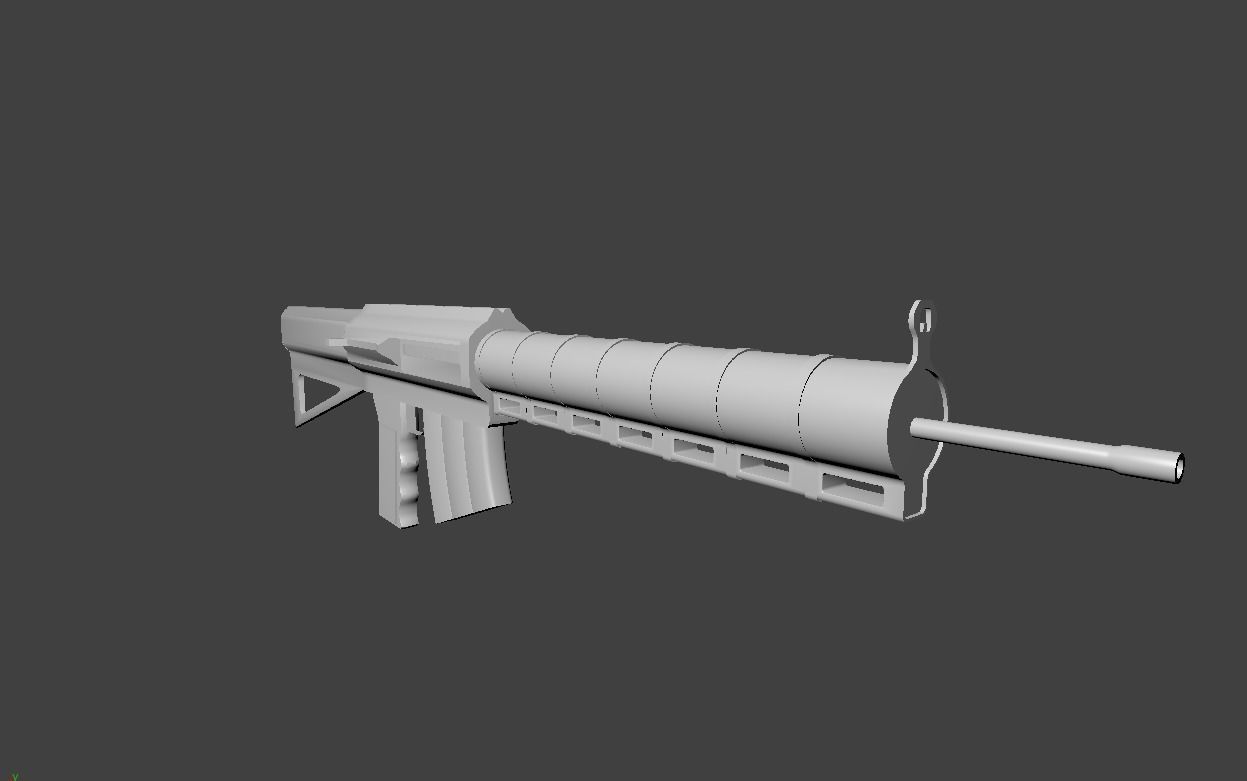 Generic Rifle - No textture 3D model_1