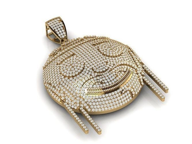 Happy Face pendant 3D print model