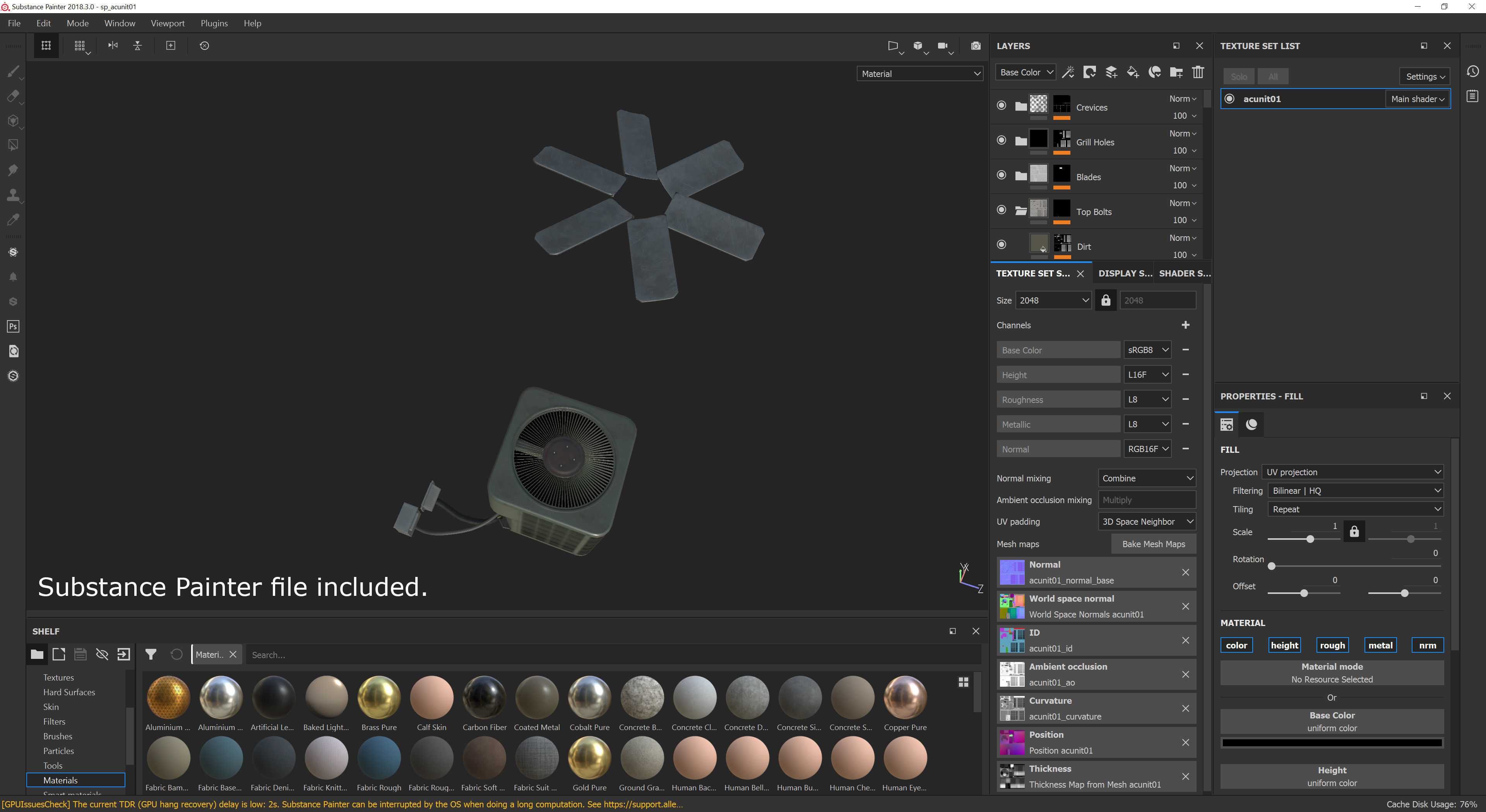 AC Unit Low-poly 3D model_14