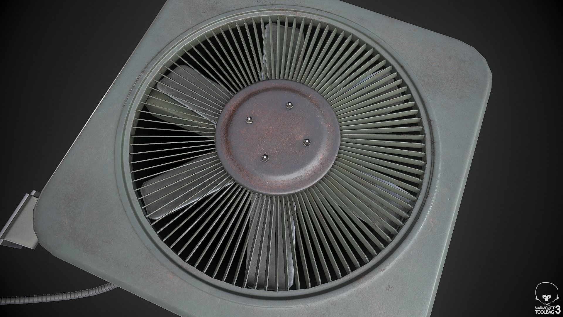 AC Unit Low-poly 3D model_7