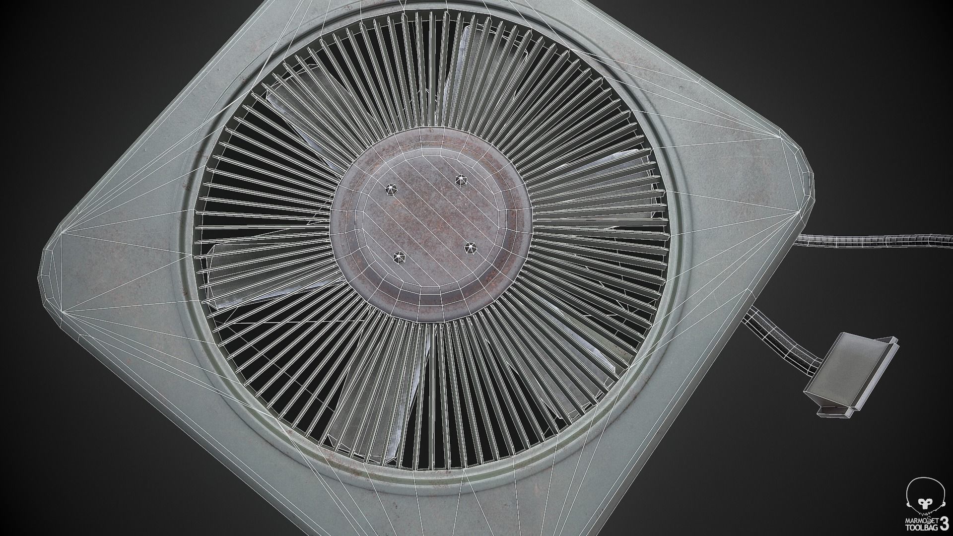 AC Unit Low-poly 3D model_11