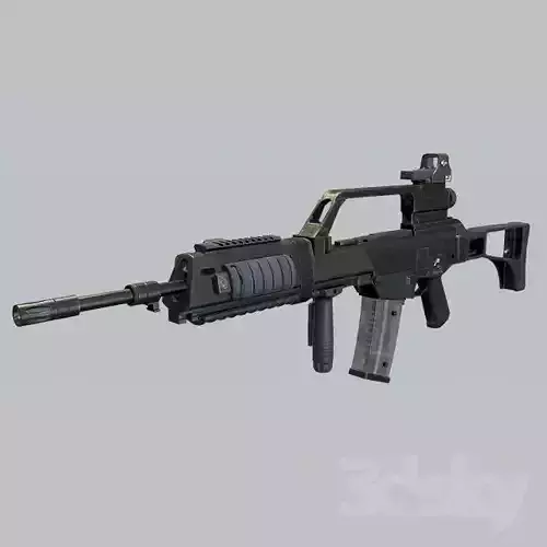 Low Poly M416 Gun Model 3D model