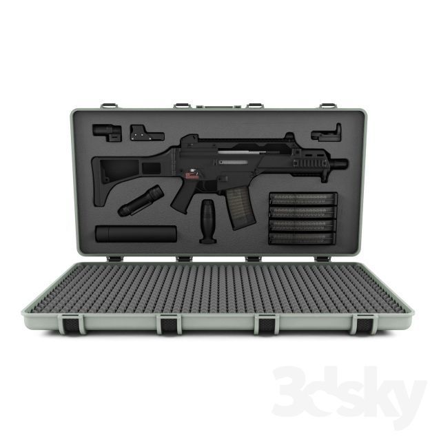 Low Poly M416 Gun Model 3D model_2