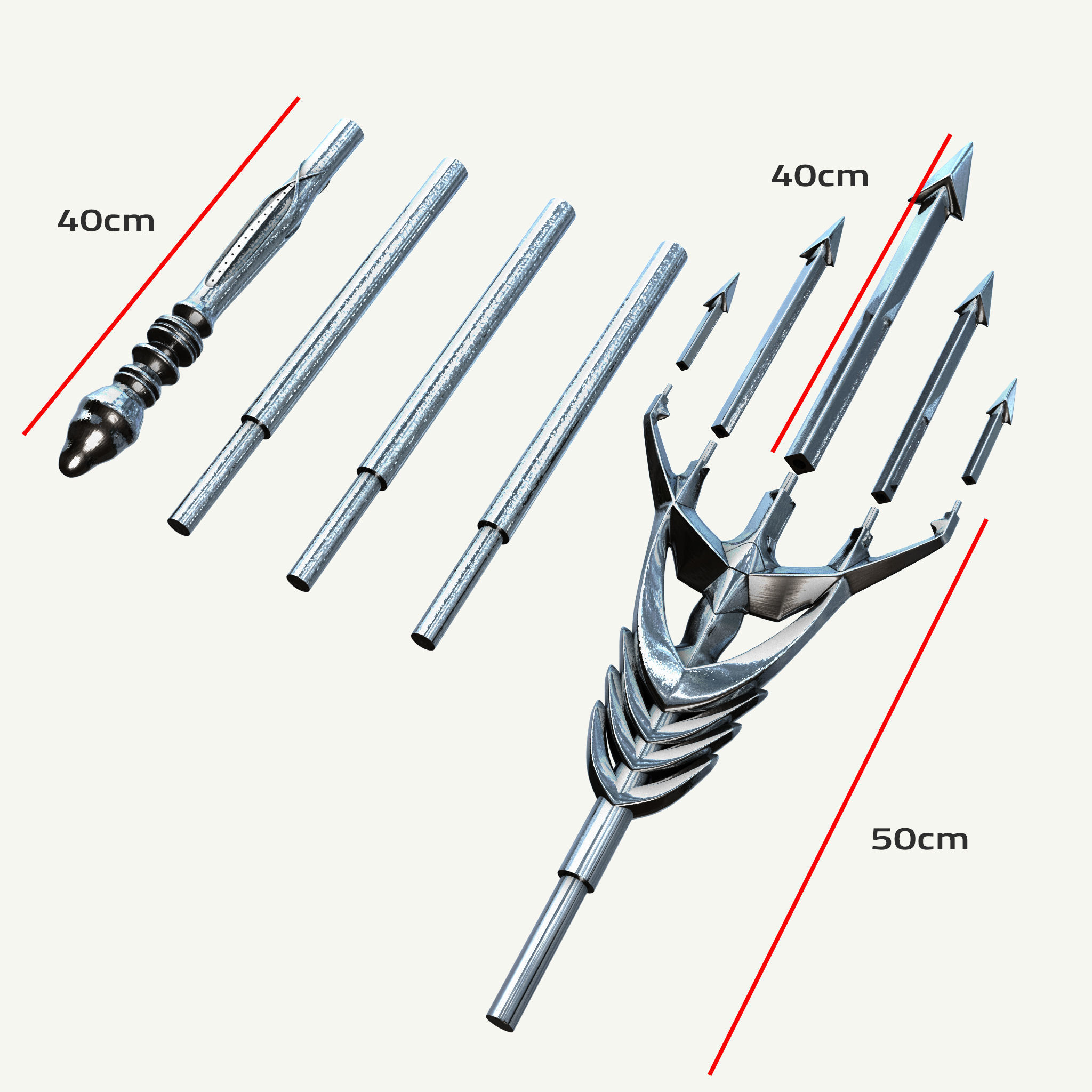 Aquaman Triden Props Design 3D print model_9
