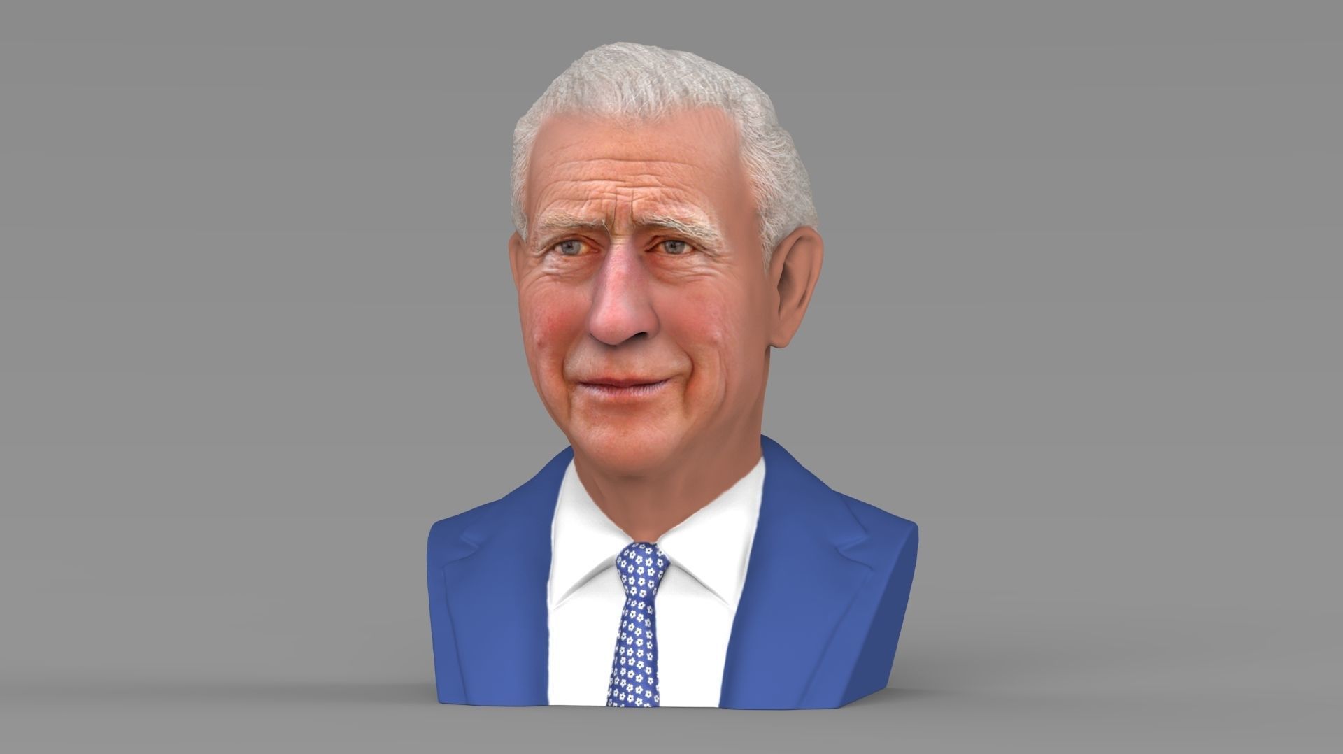 Prince Charles bust ready for full color 3D printing 3D print model_1