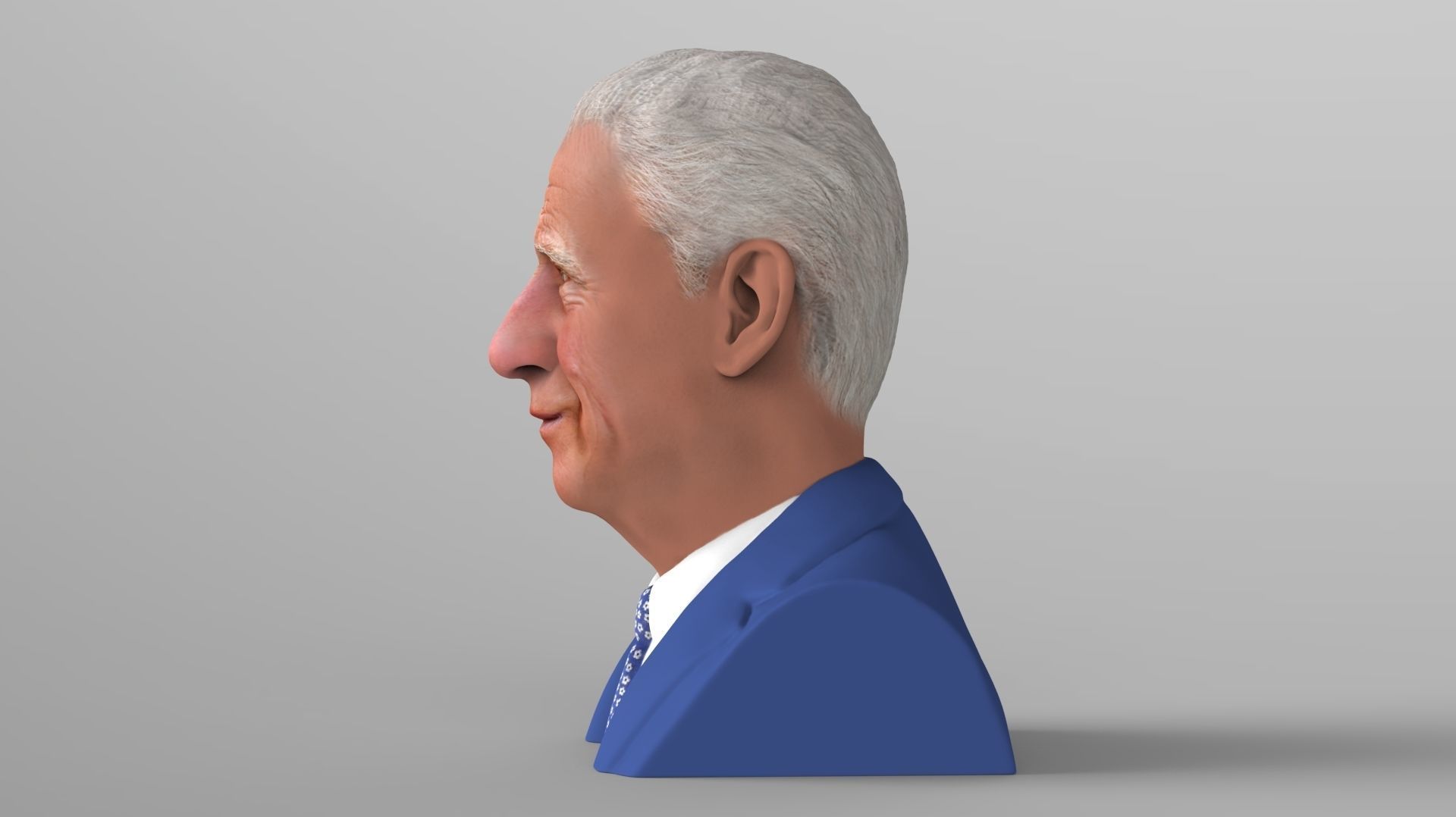 Prince Charles bust ready for full color 3D printing 3D print model_4
