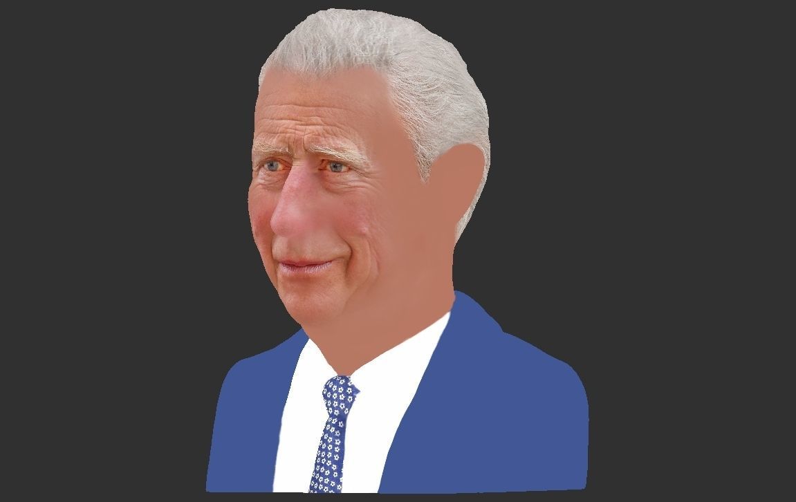 Prince Charles bust ready for full color 3D printing 3D print model_23