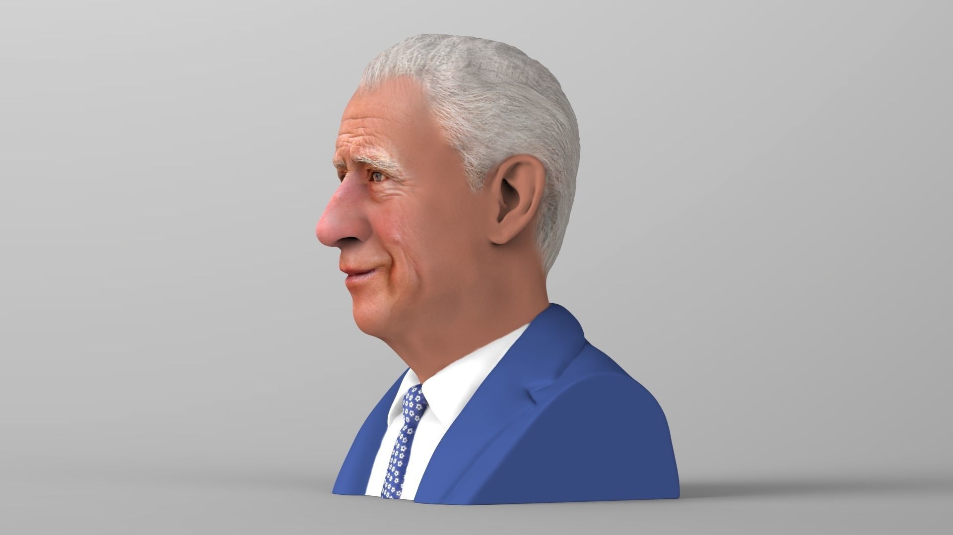 Prince Charles bust ready for full color 3D printing 3D print model_3
