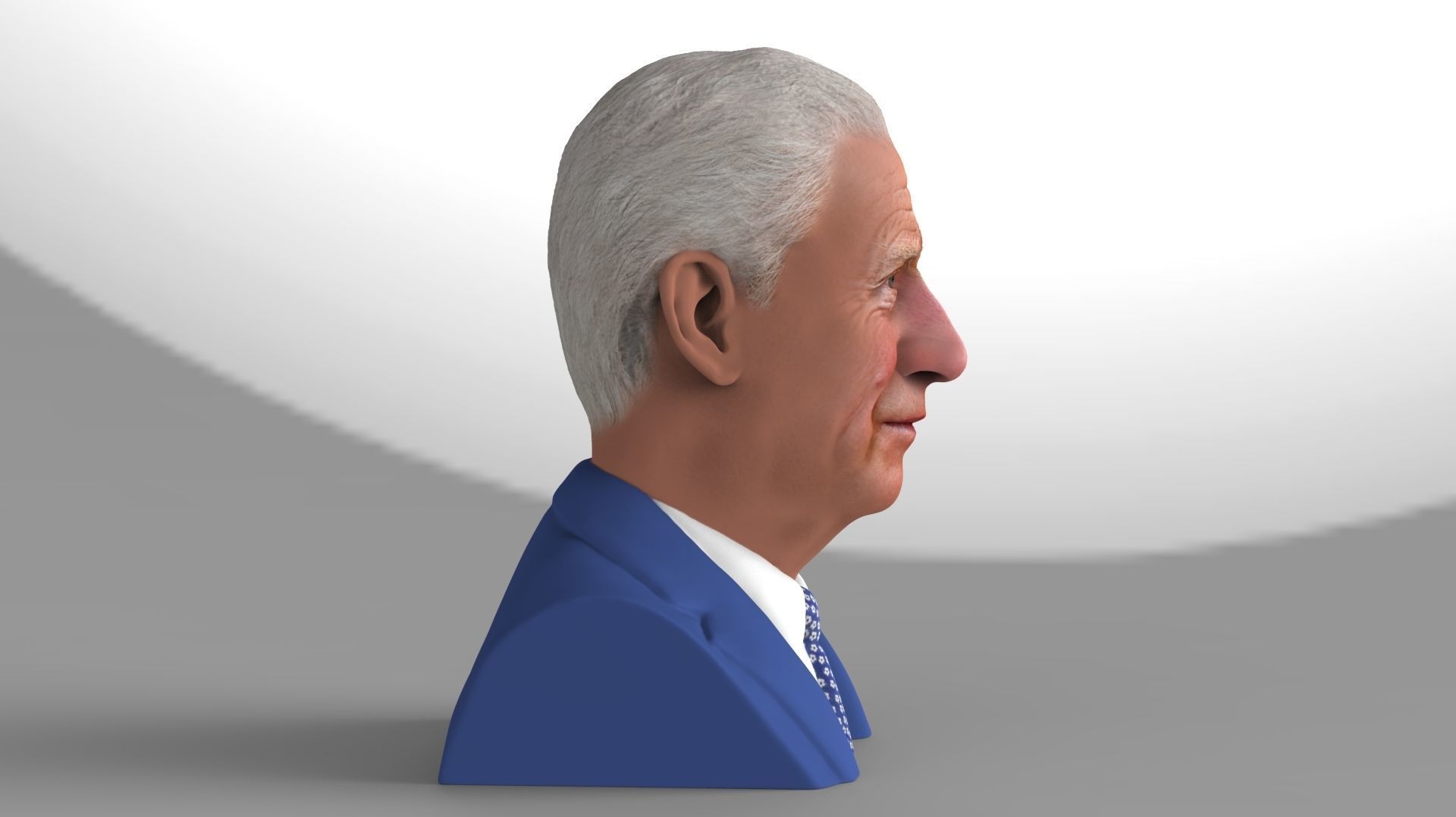 Prince Charles bust ready for full color 3D printing 3D print model_10