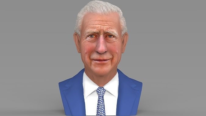Prince Charles bust ready for full color 3D printing 3D print model