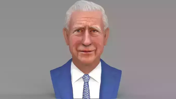 Prince Charles bust ready for full color 3D printing 3D print model