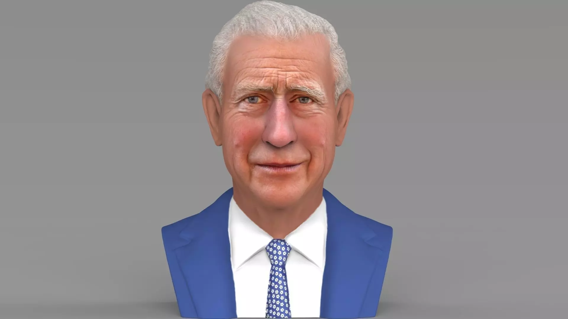 Prince Charles bust ready for full color 3D printing 3D print model_0