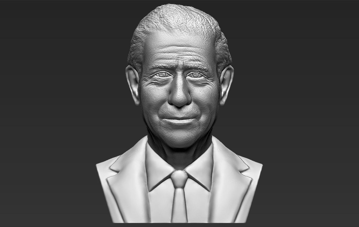 Prince Charles bust ready for full color 3D printing 3D print model_25