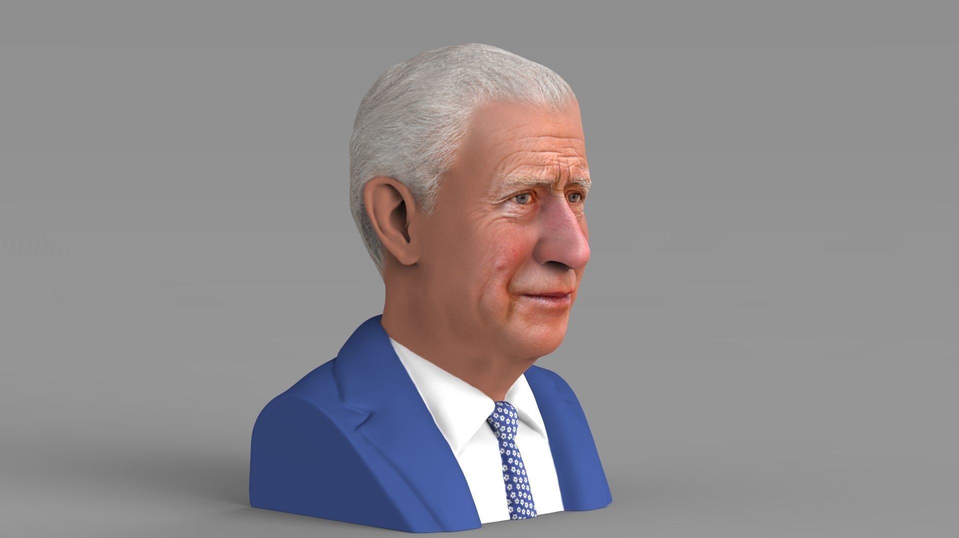 Prince Charles bust ready for full color 3D printing 3D print model_11