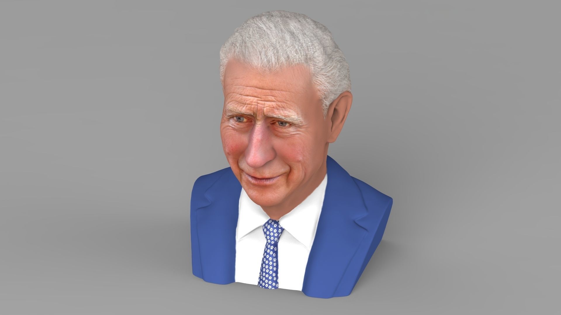 Prince Charles bust ready for full color 3D printing 3D print model_16
