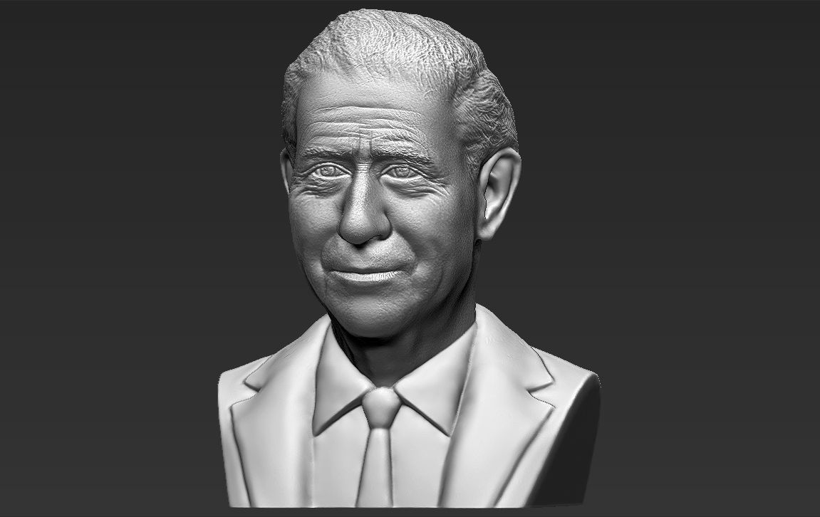 Prince Charles bust ready for full color 3D printing 3D print model_26