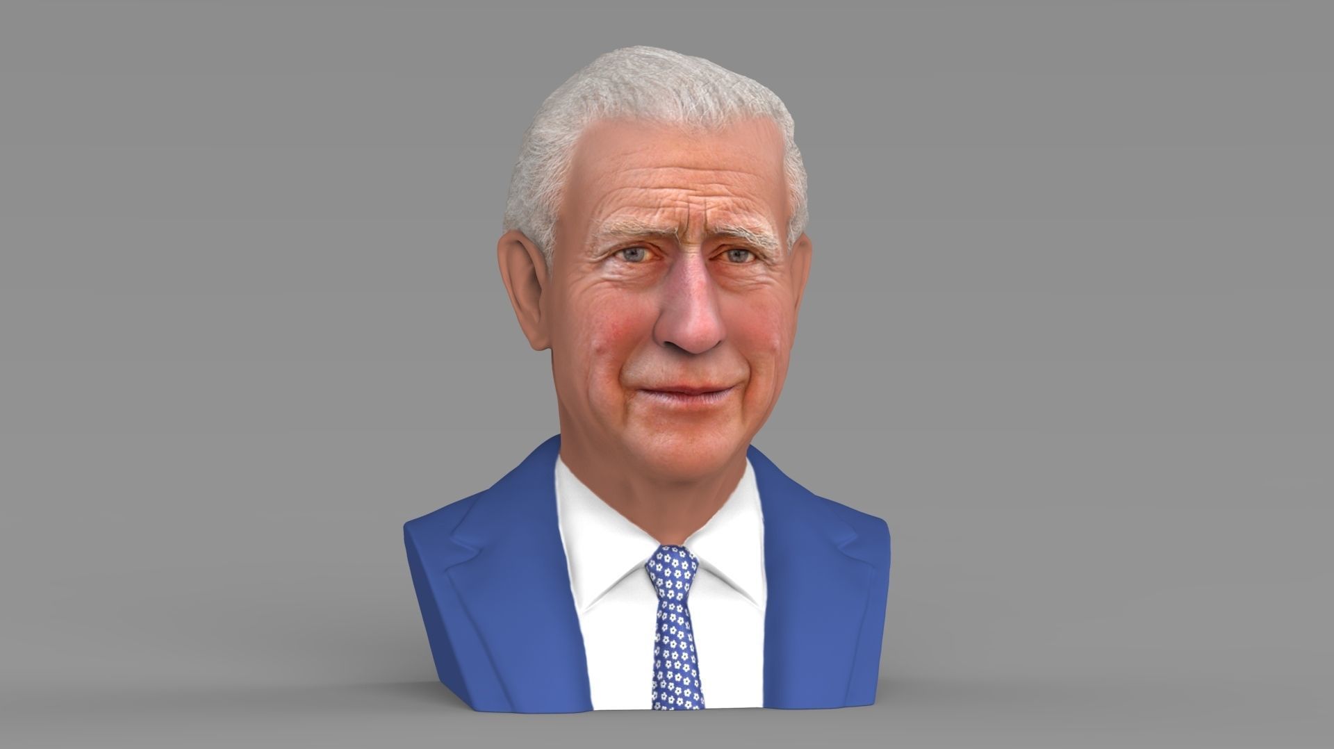 Prince Charles bust ready for full color 3D printing 3D print model_12