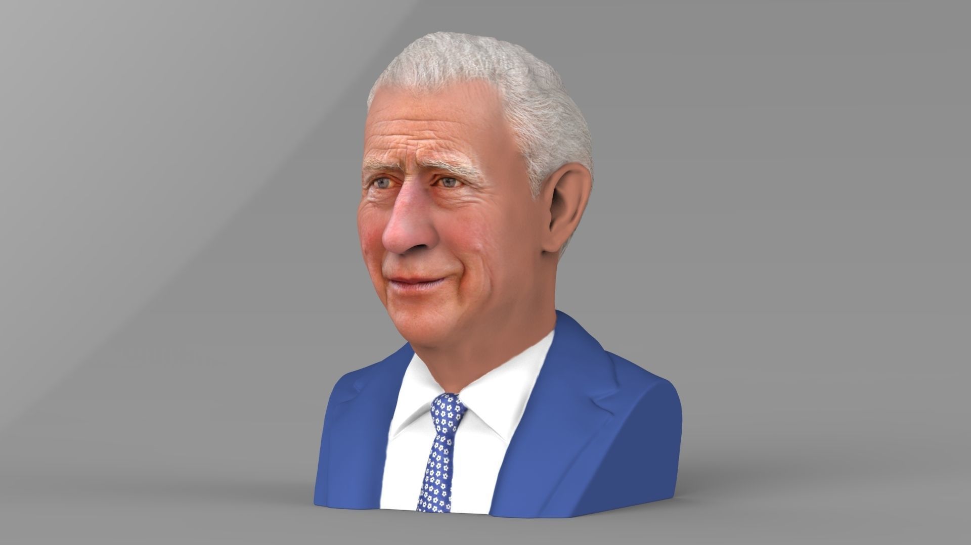 Prince Charles bust ready for full color 3D printing 3D print model_2
