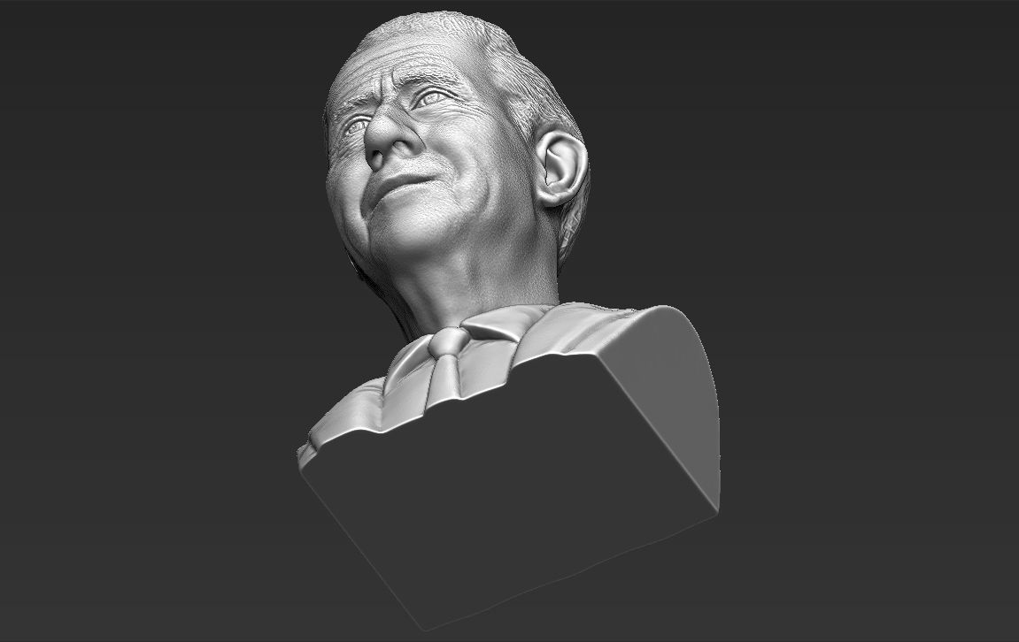 Prince Charles bust ready for full color 3D printing 3D print model_49