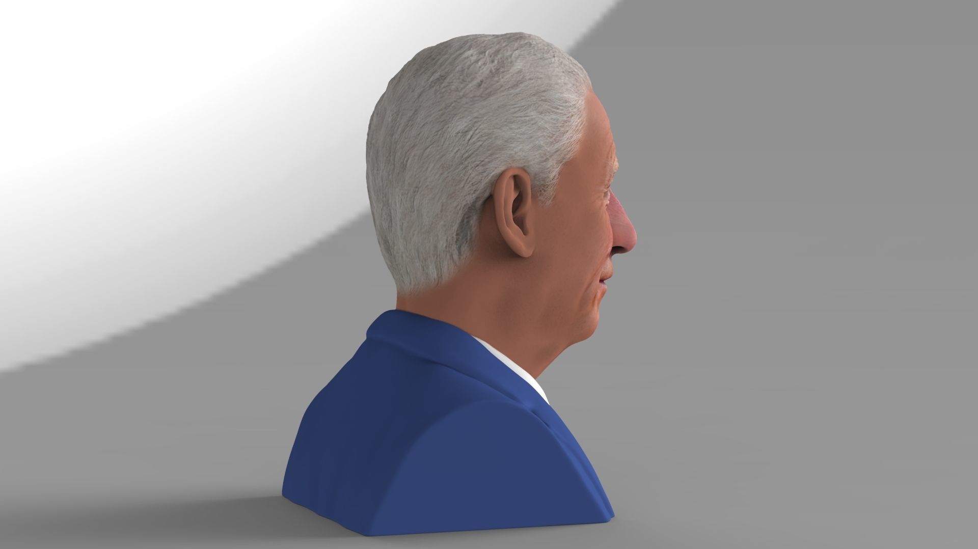 Prince Charles bust ready for full color 3D printing 3D print model_9