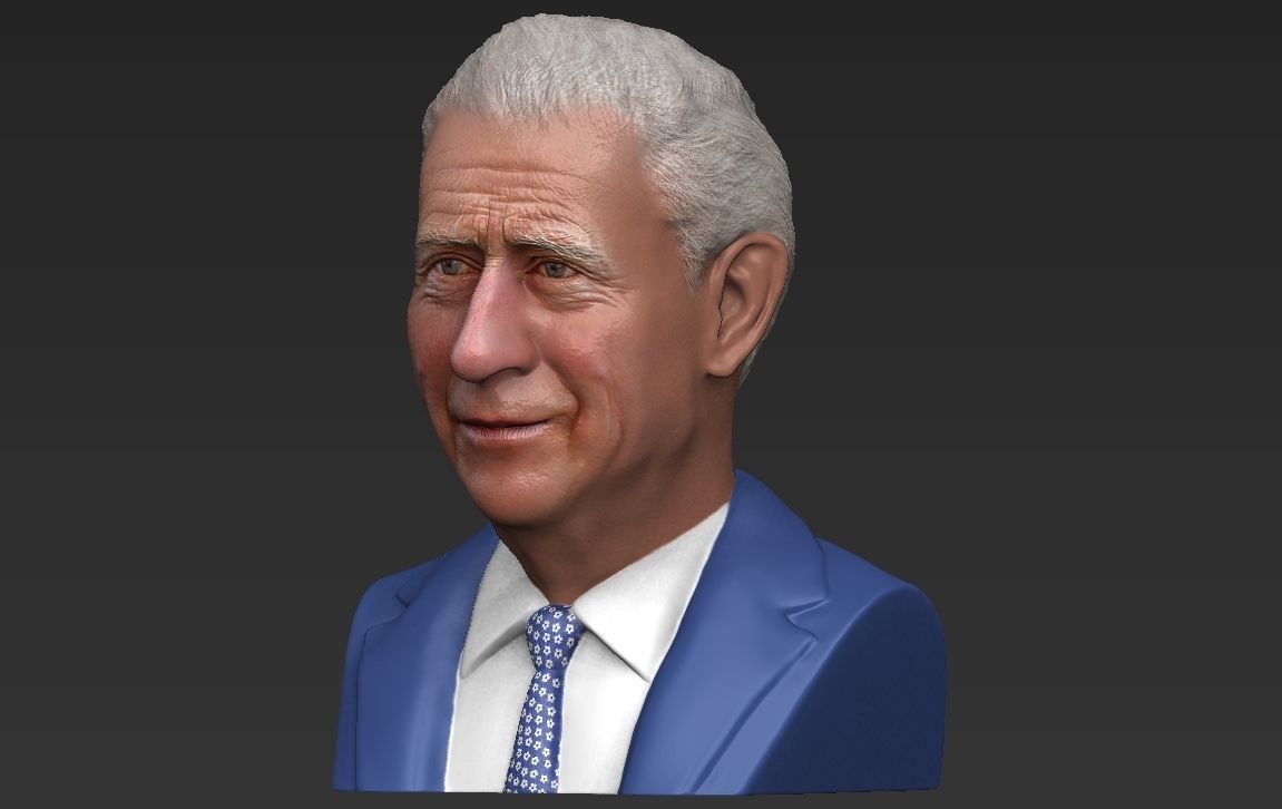 Prince Charles bust ready for full color 3D printing 3D print model_20