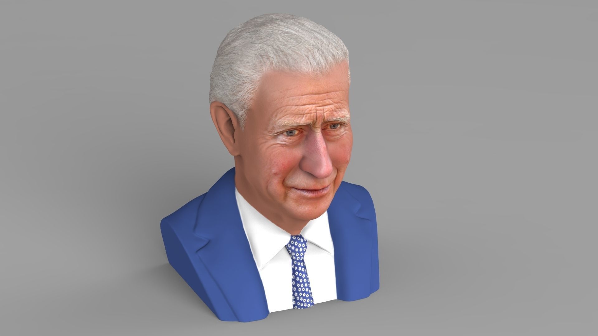 Prince Charles bust ready for full color 3D printing 3D print model_15