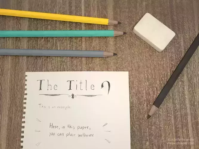 Scene of Pencils - Eraser - Paper on a Table