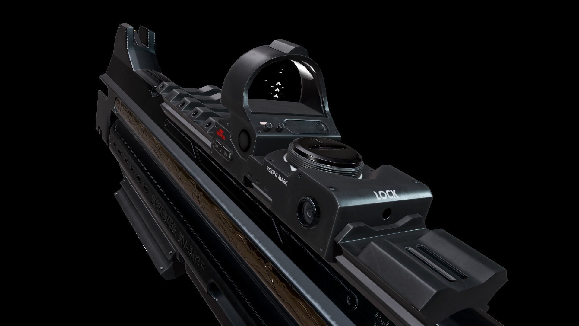 Revolver - Enforcer Low-poly 3D model_6