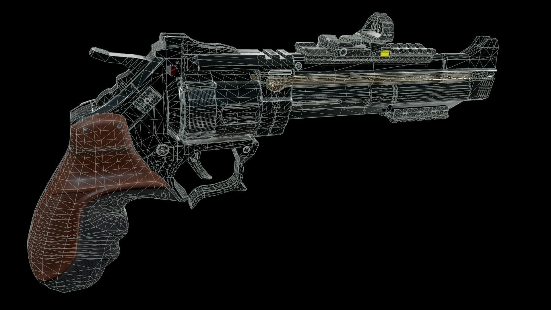 Revolver - Enforcer Low-poly 3D model_16