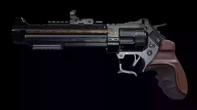 Revolver - Enforcer Low-poly 3D model