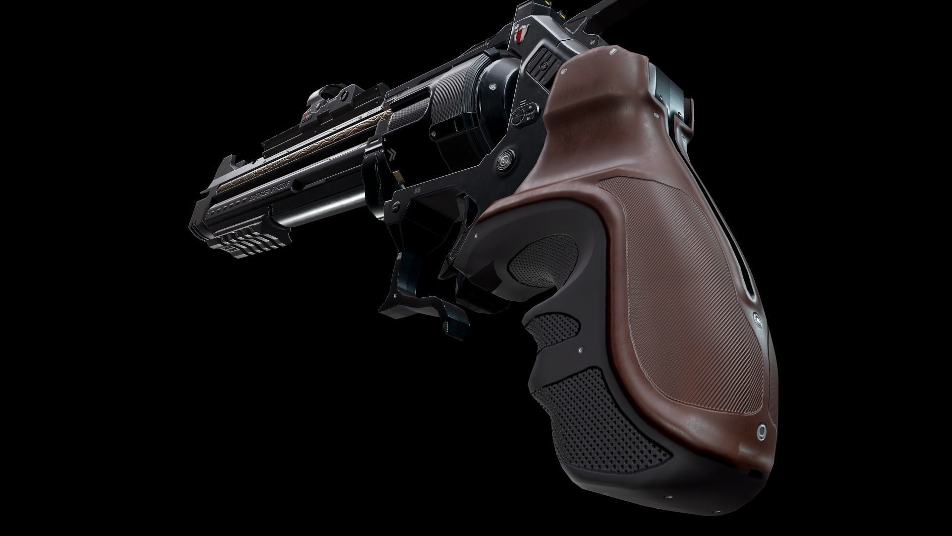 Revolver - Enforcer Low-poly 3D model_5