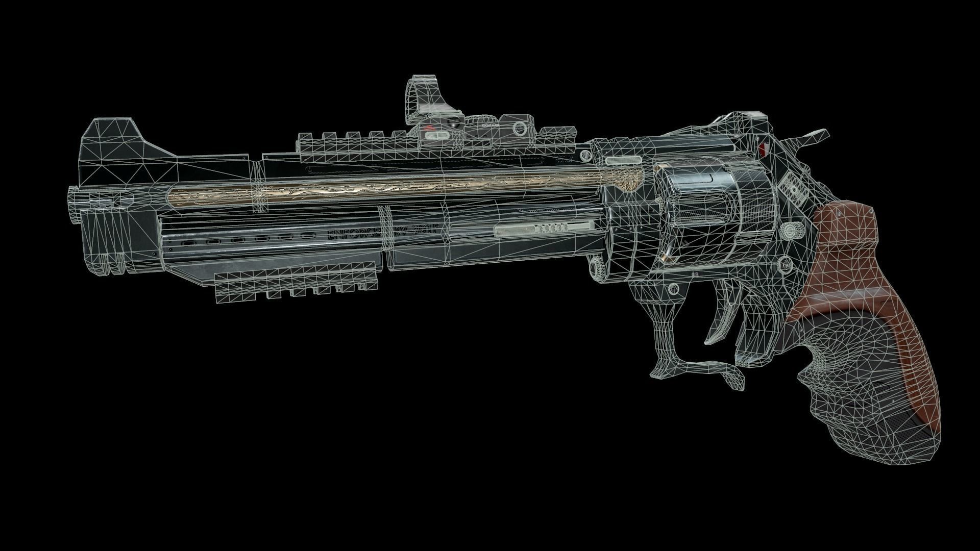 Revolver - Enforcer Low-poly 3D model_17